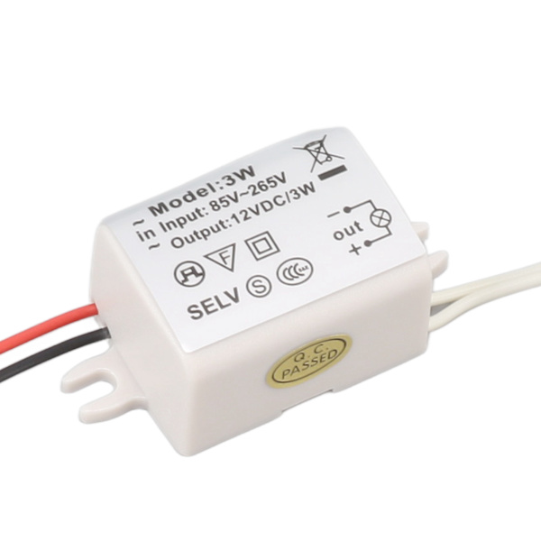 LED-drivrutningsströmförsörjningsadapter DC12V 3W Kompakt överspänningsskydd för LED-remsljus LED-lampor Industriella lampor