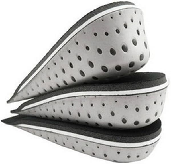 Indlægssåler, memory foam, til at øge hælens højde