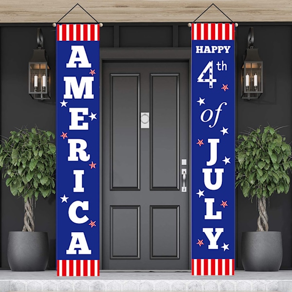 Patriotiske dekorasjoner for 4. juli, hengende amerikansk