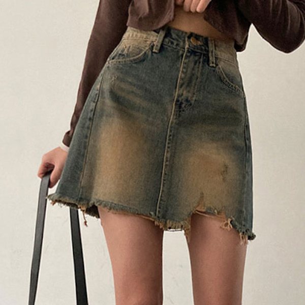 Denimskjørt for kvinner m
