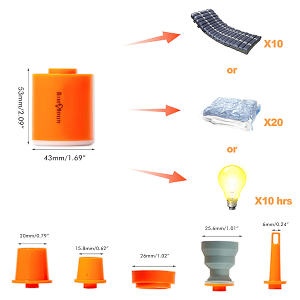 Bärbar luftpump USB uppladdningsbar mini luftpump vattentät pump för luftmadrass madrass simringar luftkompressor vakuumpump