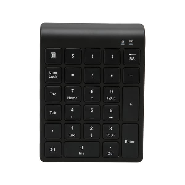 Trådløst Numerisk Tastatur Bluetooth 27 Taster Sort Hurtig Dataoverførsel Gaming Tastatur Understøtter Genvejs Taster til Bærbar Computer Tablet