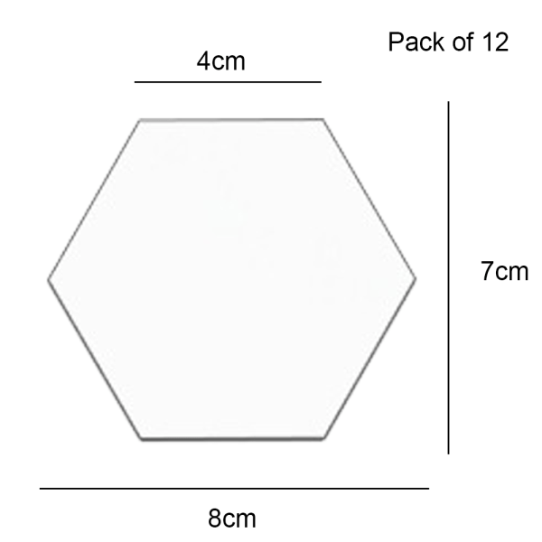 Väggklistermärke Självhäftande Hexagon Akryl Dekoration