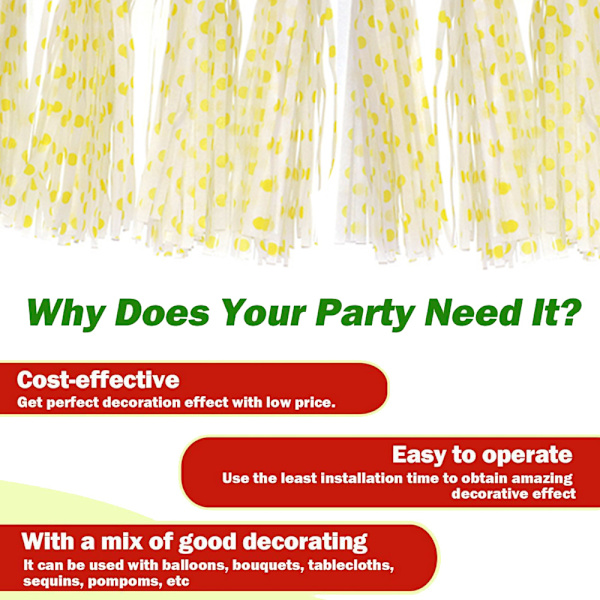 30 kpl Paper Tassel Banner - Piste Tassel Garland