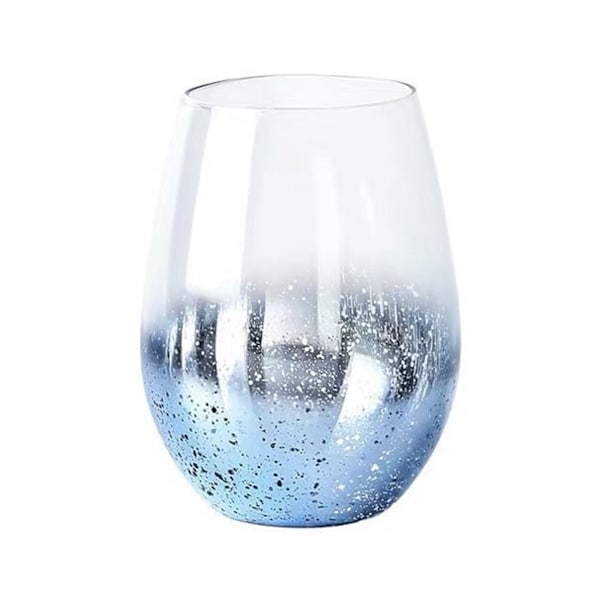 Blå Glas Stjerne Knap Husstandsglas Gradiente Farver Morgenmad Drik Mælkete Knap