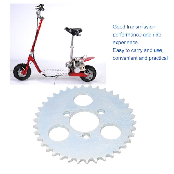 T8F 38T Bakre Kedjehjul 101mm Diameter Lätt Bärbar Passar För 2-takts 43cc 49cc Goped Scooter