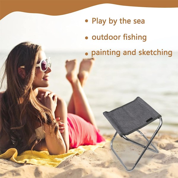 Mini lättvikts hopfällbar campingstol, bärbar utomhusstol för utomhusfiske, vandring, trädgårdsarbete och strand