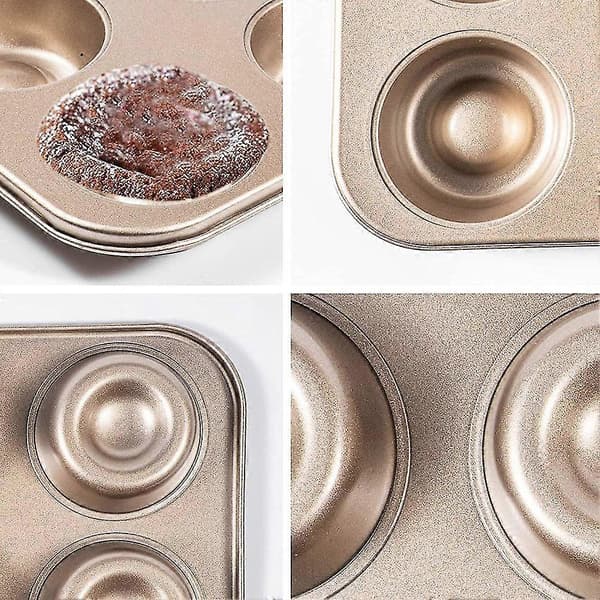 Brownie Bowl Panne, 12-hulls Mini Runde Kakeformer Cantinflas Kakeform Kakeform Kakeform For Baking