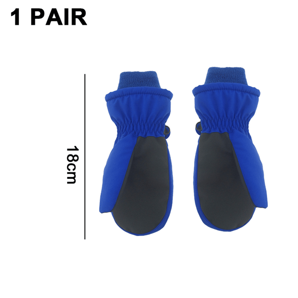Vinter Skihandsker Sort Universal Fingerhandsker Håndmalet Monokrom Blue