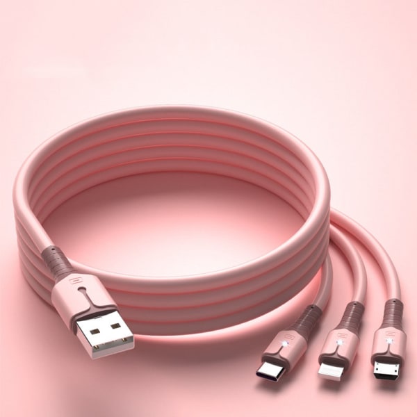 MFi-certifierad 3-i-1-kabel, Lightning/Typ C/Micro USB -kabel