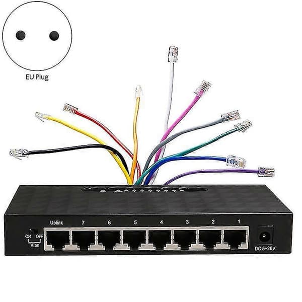 8 Port Gigabit Netværk Switch 1000mbps Gigabit Ethernet Netværk Switch Lan Hub Ethernet Smart Switch