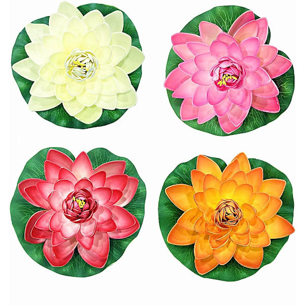 NAVAdeal 4 stk. 7 tommer kunstige flydende skum Lotusblomster til