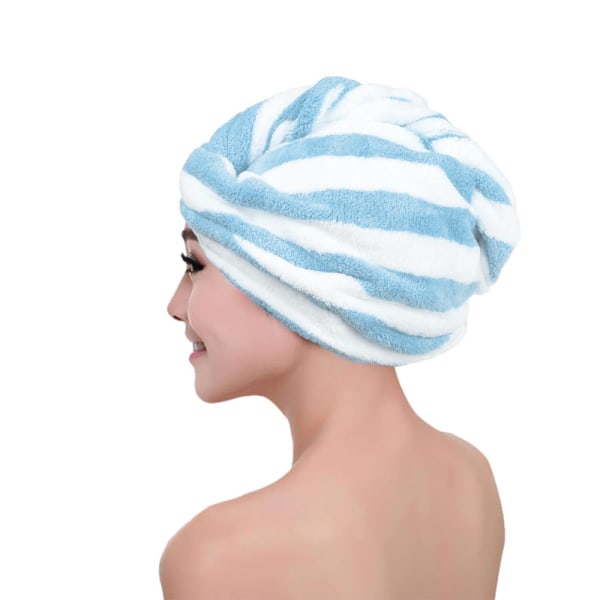 2-pak Mikrofiber Hårhåndklæde Wrap Turban, Hurtig Tørring af Hår