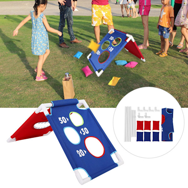 Portabelt Bean Bag Toss Cornhole Spelbräde Set med 1 Bräda och 6 Beanbags