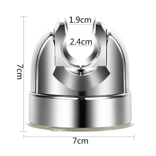 Duschhuvudhållare med självhäftande tejp och justerbar vakuumsugkopp Duschhuvud Väggfäste Hållare för handdusch och bidéspruta