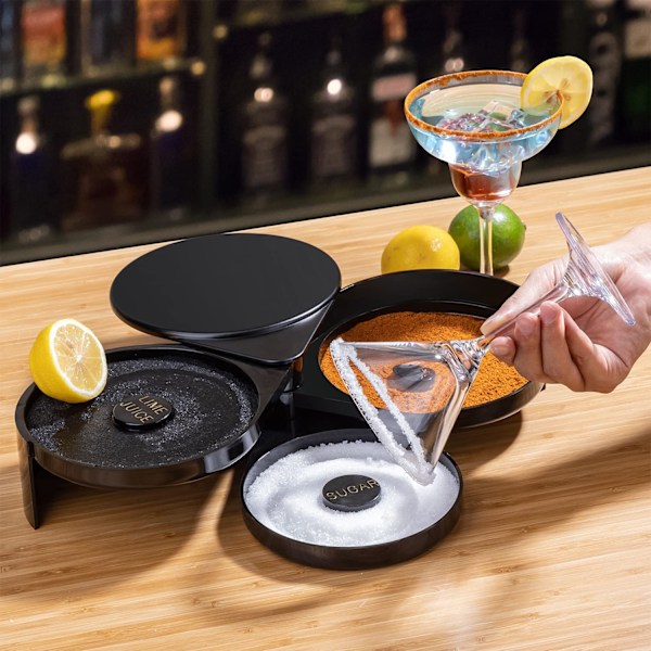 Kryddlåda, 3-vånings Barverktyg för Professionell Bartending, Bartenderverktyg med Hållbara Märkta Fack, ABS-Plast Lätt att Använda, Brett Användningsområde för