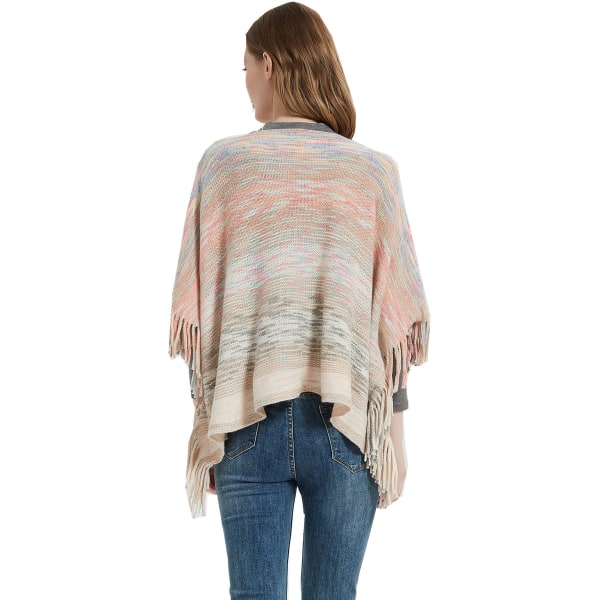 Kvinnors Boho Höst och Vinter Fladdrande Överläggning Gradient Stickad Utomeuropeisk