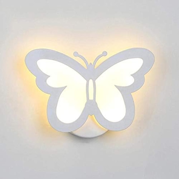 Modern Nordisk Tecknad Vägglampa, Nordisk Vit LED Vägglampa för Inomhus Barnsäng, Charmig Design för Vardagsrum Entré Korridor, Jämn