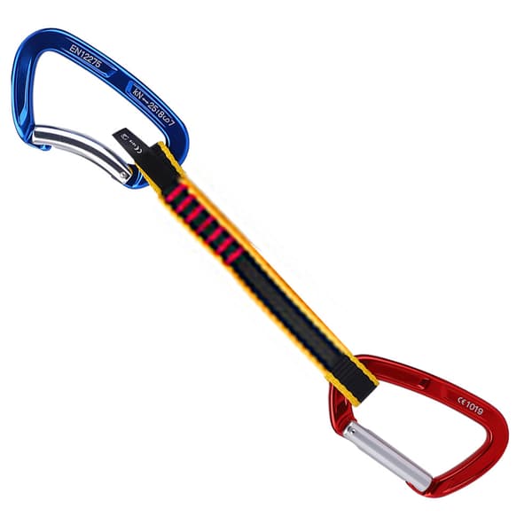 D-formet Klatre Quickdraw Karabinhage Wire Gate Spænde til Bjergbestigning Redning (32cm)