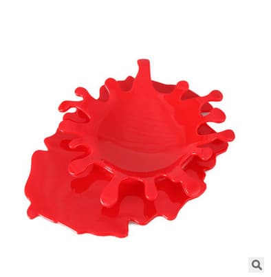 Popowbe Skedstöd Ketchup-formad Silikonhållare Stänkskydd