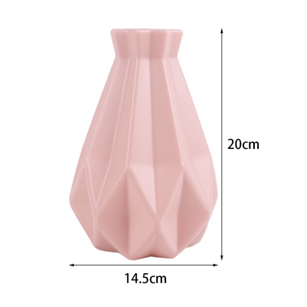 Geometrisk Linje Keramik Vase Origami Stil Tørret Blomster Vase