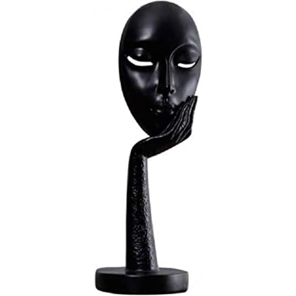 Moderne og enkel kvinnelig ansiktsstatue Tenker Dame Skulptur Figu