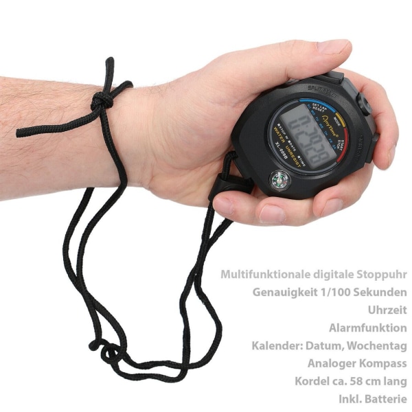 Stopur DIGITAL Sports Timer Ur - Multifunktionel Lommeur