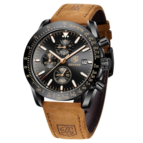 Klockor Herr Analog Quartz Chronograph Herrklockor 30M Vattentät Luminous Date Watch Casual Business Designerklockor Klassisk Elegant