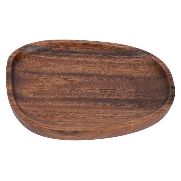 Uregelmessig treoppbevaringsbrett Snack Fruktarrangør Bordtilbehør Hurtigmattallerken Dekorasjon 16x13cm