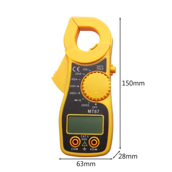 Digital Multimeter AC DC Clamp Meter Voltmeter Ammeter Ström Clamp Ohmmeter LCD Volt Tester Fickstorlek Digital Multi Tester