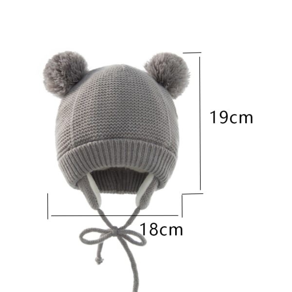 Barnens fläta hatt, varm öronprotektion barnens stickning