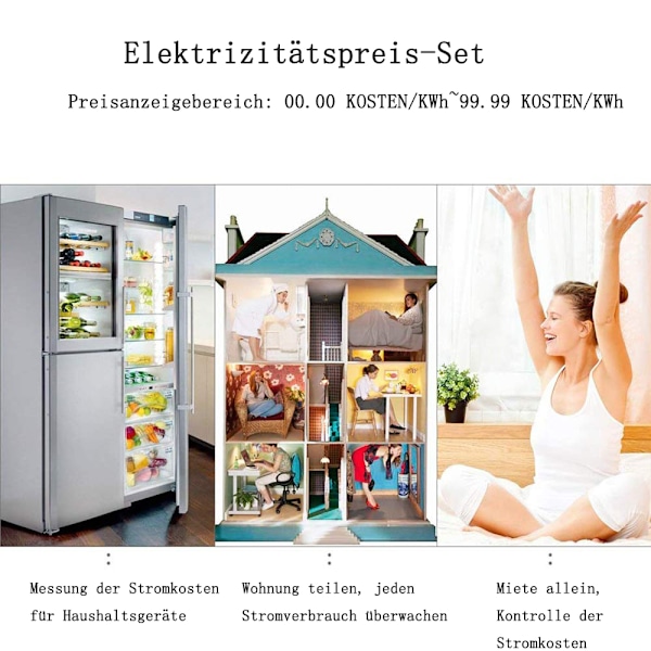 Smart Energy Spänningsmätare, 7 Visningslägen för Anpassad Visning, Digital LCD-skärm för Oöverträffad Klarhet, Realtidsövervakning för Optimering