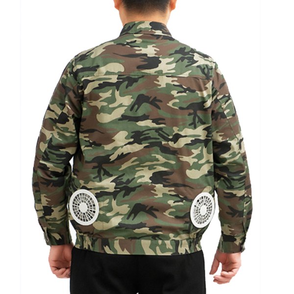 Sommar utomhuskylfläktjacka Luftkonditioneringsdräkt för män camouflage XXL