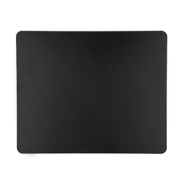 Aluminiumsleiv Spillmusmatte Dobbeltsidig Musmatte for PC Bærbar Datamaskin Svart