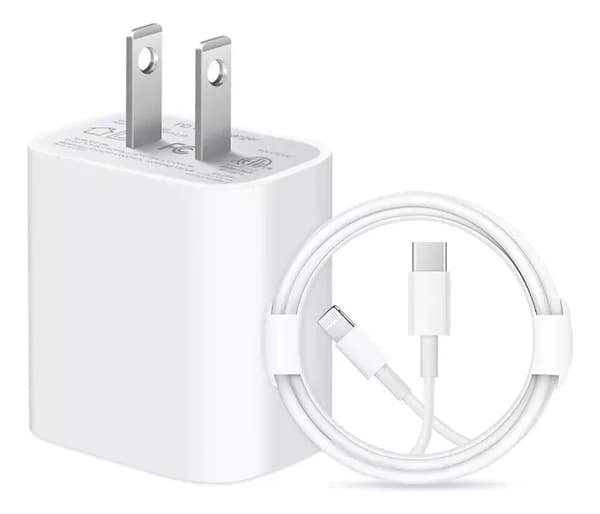 20W snabbladdare och 2m laddningskabel för iPhone