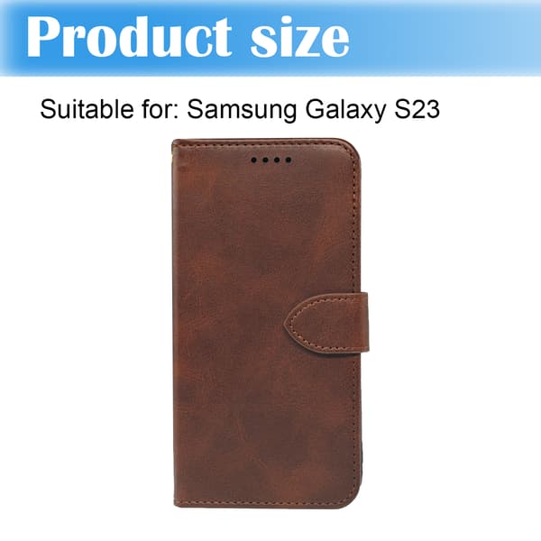 Oppgrader til Samsung Galaxy S23 - Lærdeksel! Brun