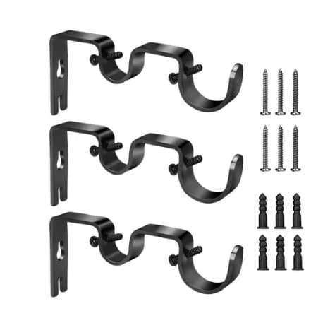 3 st dubbla dörrstänger - gardinstång dörr - gardinstång dörr - gardinstång dörr