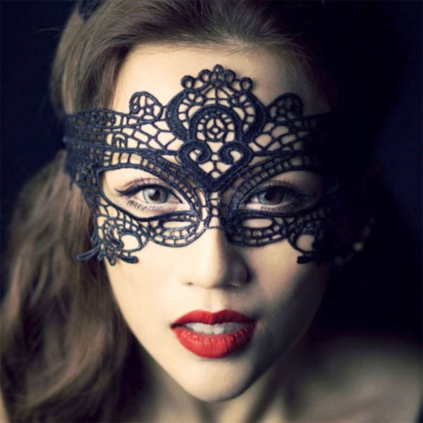 Luksusnahka Mask Lace Naisten naamio