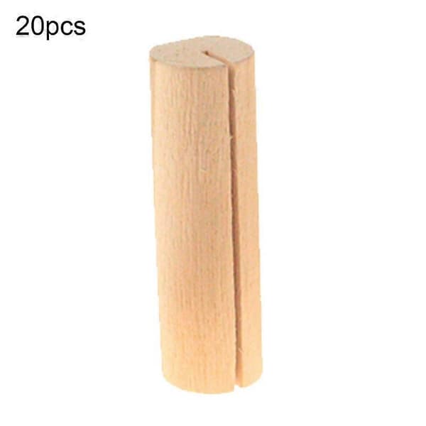 20 stk kortholder Tykk flat base tre rustikk stil plasskortklips bryllupsrekvisita