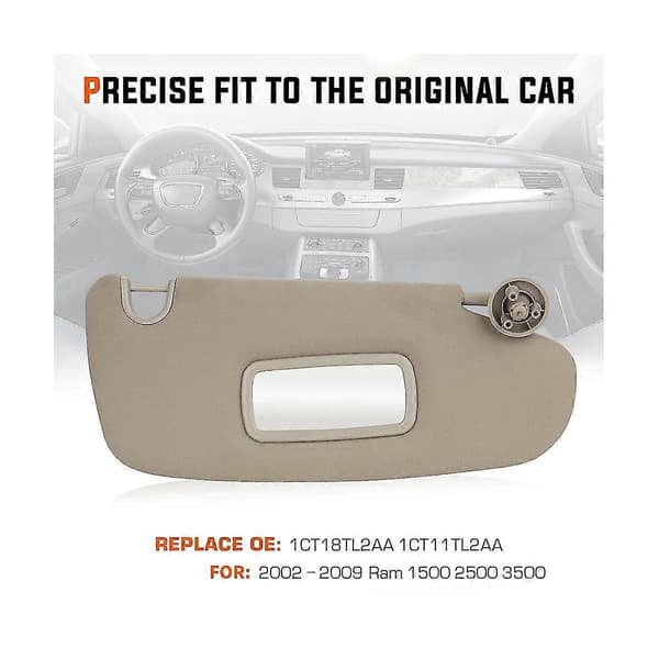 Bil Førerside Passasjerside Solskjerm For Ram 2500 3500 2002-2006 1ct11tl2aa 1ct18tl2a