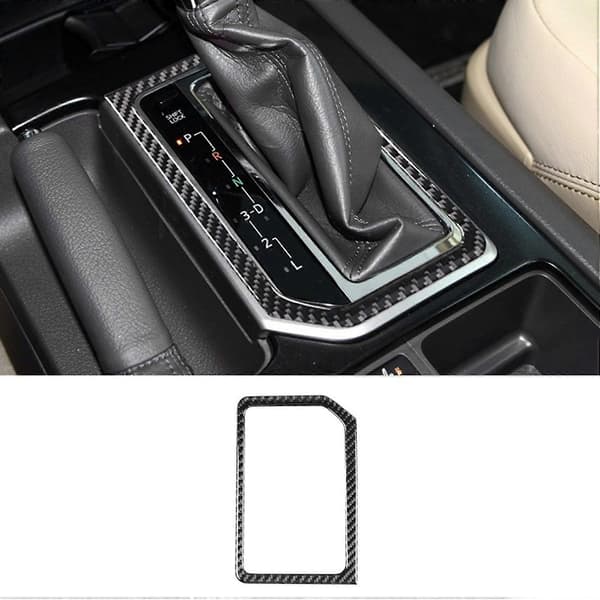 För Land Cruiser Prado 2010-2018 Kolfiber Centerkonsol Växelspakspanel Trim Bil Växellåda Trim