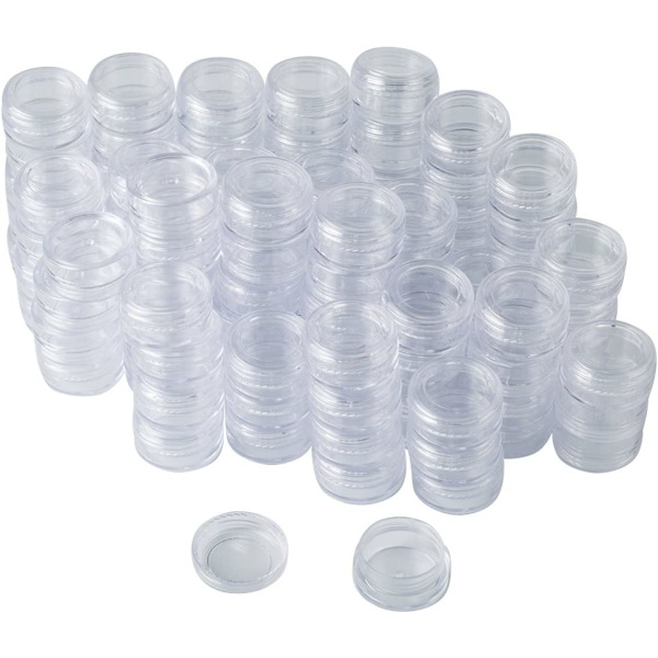 108 Tomme Plastik Kosmetikkrukker, 5ml Klar Rund Rejse