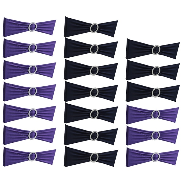 Stolsöverdrag Stretch Band med Spänne Slider Sashes Båge Bröllop B