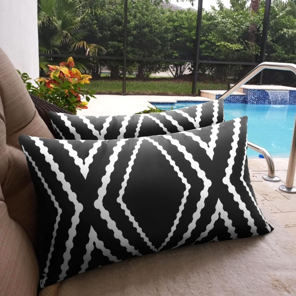 Adabana Outdoor Waterproof Boho Throw Pillow Covers Geometric Pi