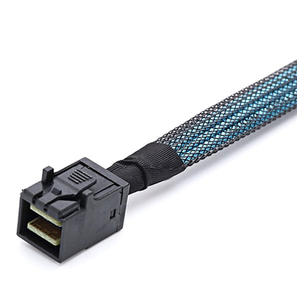 Intern Mini SAS SFF-8643 till (4) 29pin SFF-8482-kontakter med SATA-ström, 1M / 3.3FT