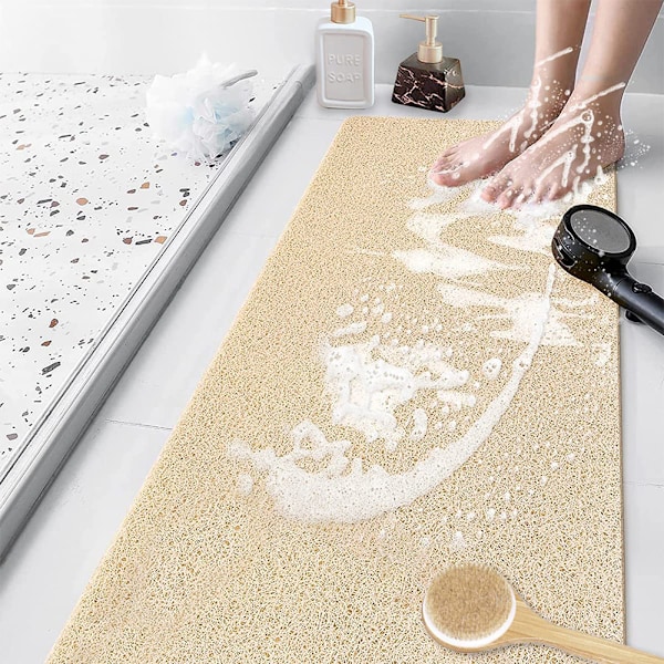 Halkfri Duschmatta för Våta Utrymmen, Texturerad Yta Säkerställer Säkerhet i Badrummet, Snabbtorkande & Lätt Rengöring, Loofah Massage Textur, Ftalatfri
