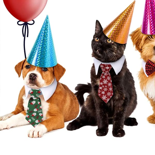 Kæledyrsslips Hundeslips Justerbart Kostume Hundehalsbånd Slips Festtilbehør Julekostume M