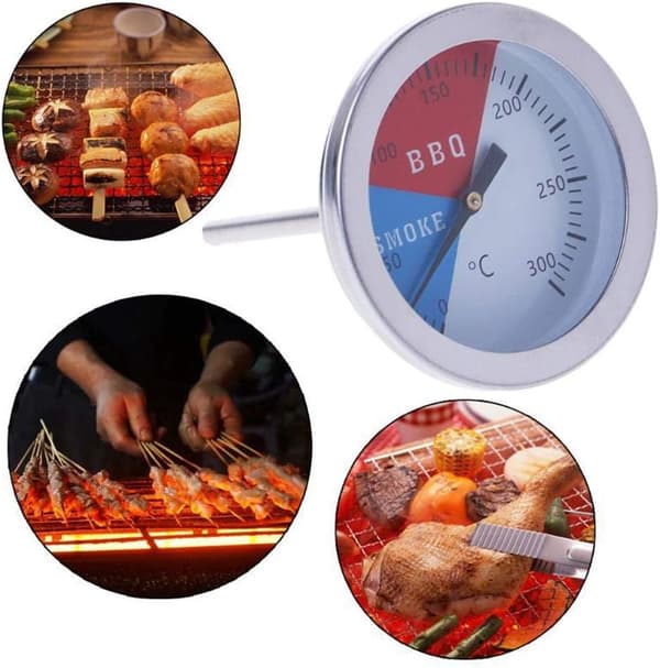 BBQ Termometer Måler, Farvekodede Zoner Til Perfektionering Af Din Grillteknik