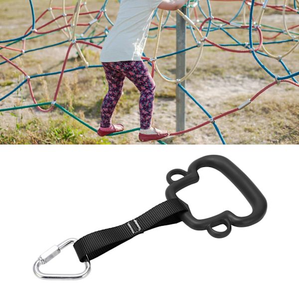 Gymnastikringar för barn ABS Monkey Style Pull Up Ring med hängande rem Utomhus Barn Klätterutrustning Svart