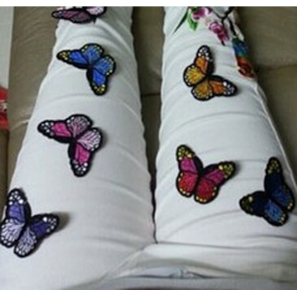 10 stk. Butterfly Formet Jern-På-Patches til Tøj